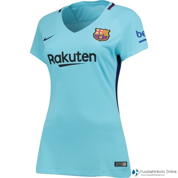 Barcelona Trikot Auswarts Damen 2017-18 Blau Fussballtrikots Günstig